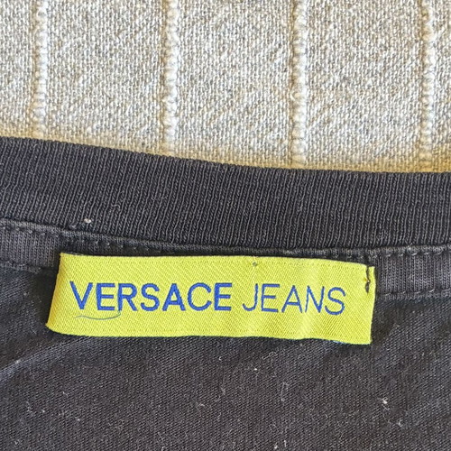 Versace Jeans Men's Large Graphic T-Shirt with Blue Tiger Emblem