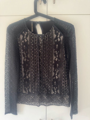 Black lace blouse Imperial size XS like new