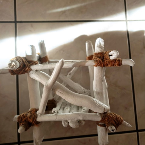 Handmade driftwood lantern cube 20cm new