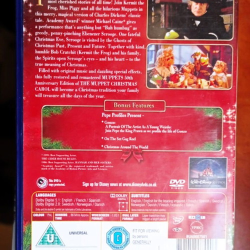The Muppet Christmas Carol DVD like new, festive muppet show