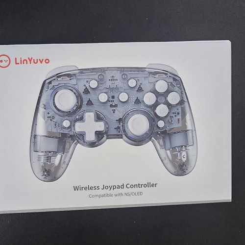 Switch Pro Controller like new, translucent gray with LED lights