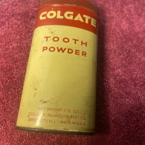 Colgate Tin Tooth Powder Box 1960 used