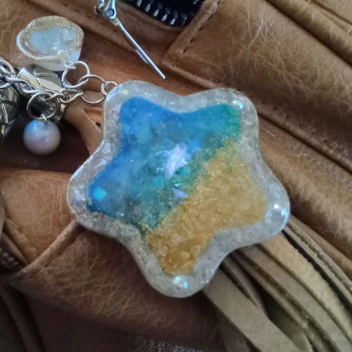 Handmade Ocean Shaker Pendant new, blue