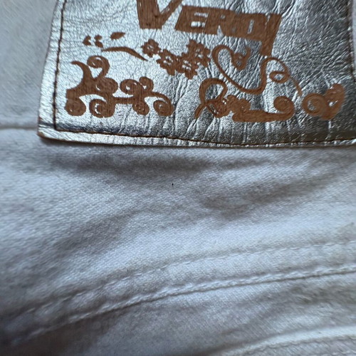 Verdi white super mini denim skirt like new, size S