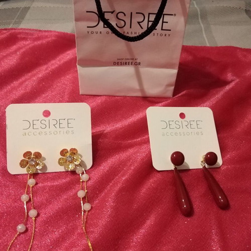 Earrings Désirée two pairs, stainless steel, new