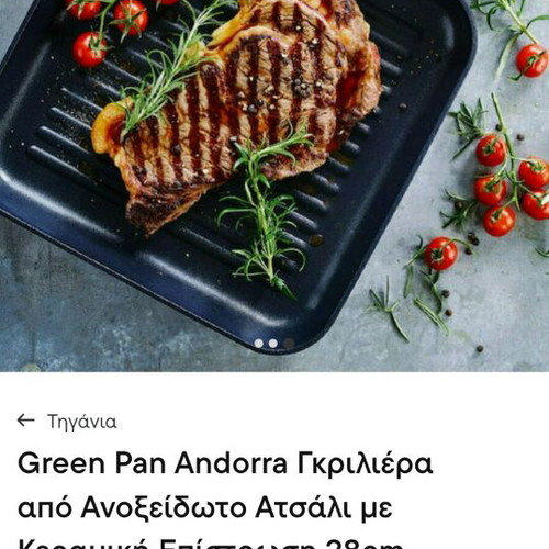 Green Pan stainless steel grill pan used