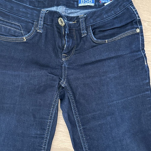 BSB jeans, dark blue flared low-rise pants, size S