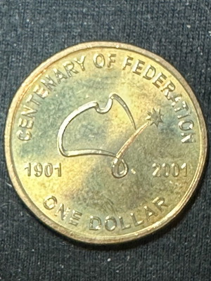 1 Australian Dollar 2001 used