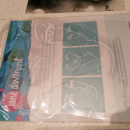 Stamp, stensil and paint set used