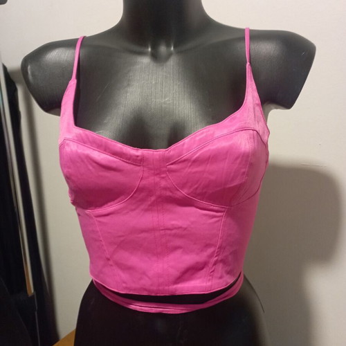 Zara bustier top new, pink, adjustable straps and back, size L