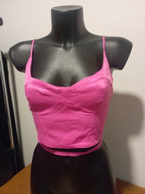 Zara bustier top new, pink, adjustable straps and back, size L