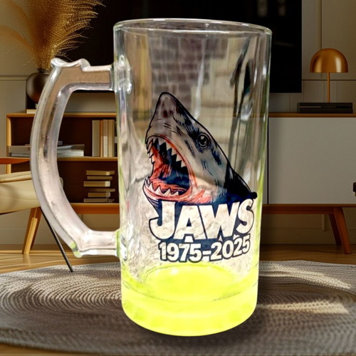 Jaws 1975–2025 Beer Glass New Anniversary Edition