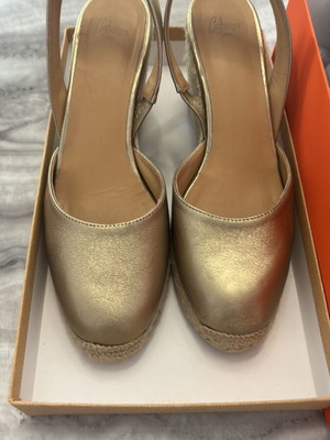 Castañer wedge espadrilles, size 40, metallic gold