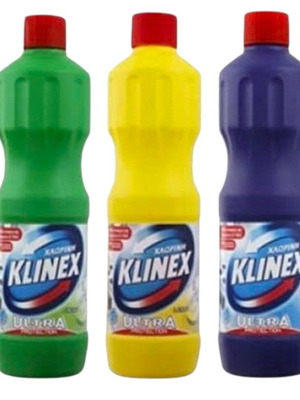 Klinex Ultra bleach pack of 3, 750ml each, new