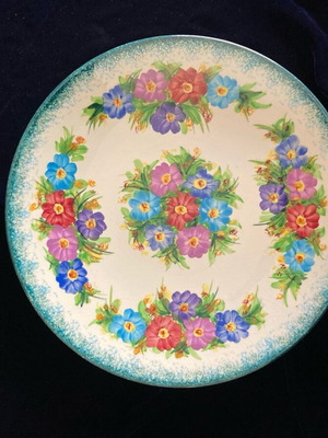 Antique decorative plate "Tanagraia" like new, 35cm diameter