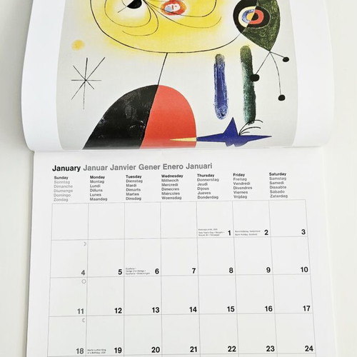Joan Miro Wall Calendar 2009 like new
