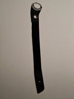 Black wide belt used with elastic and rhinestones adjustable