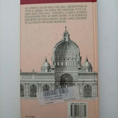 Stili Architettonici Vintage Book like new, Italian architecture guide