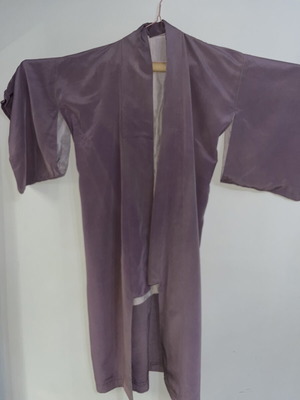 Kimono from Japanese silk and cotton like new, purple, one size