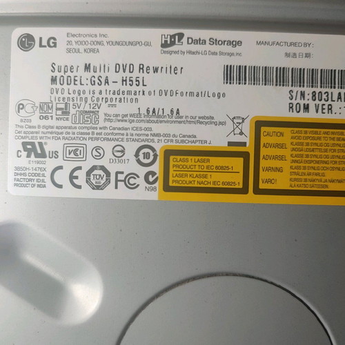 LG DVD Rewriter Super Multi GSA-H55L used