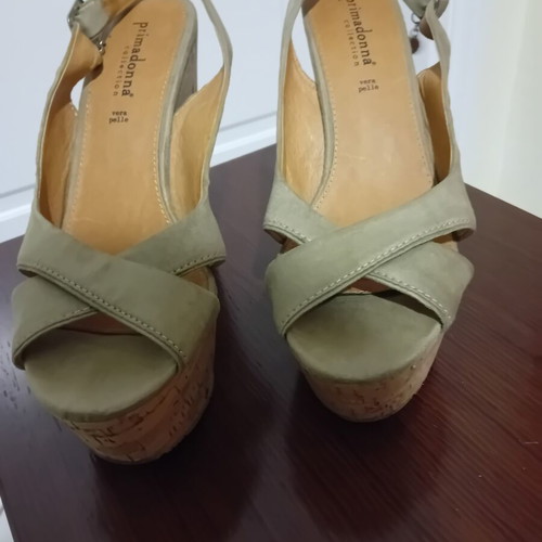 Primadonna women's high-heeled summer sandals like new, size 39, khaki