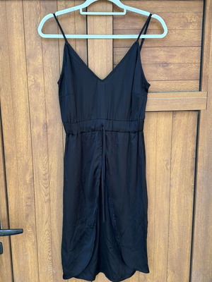 Na-Kd satin babydoll dress size S like new, black