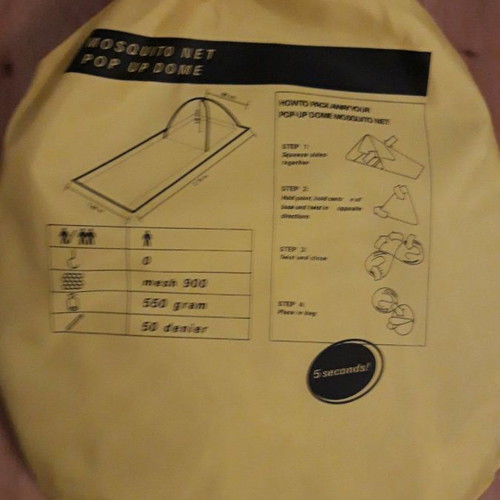 Pop up mosquito net sleeping bag individual new