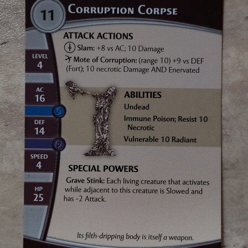 Dungeons & Dragons Demonweb Corruption Corpse figure #46/60