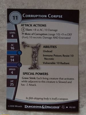 Dungeons & Dragons Demonweb Corruption Corpse figure #46/60