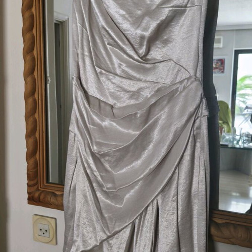 Karen Millen dress used metallic gray size 38-40