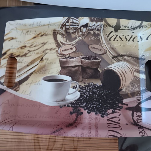 Serving tray like new with coffee images