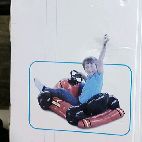 Wii U Kart inflatable with steering wheel new, sealed with Mario Kart 8 game