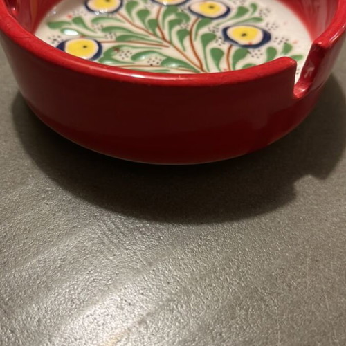 Handmade Painted Ceramic Ashtray new