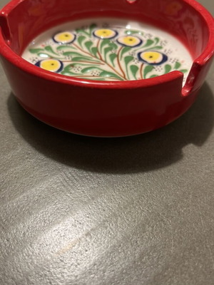 Handmade Painted Ceramic Ashtray new