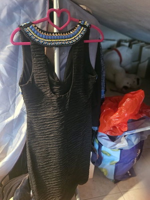 Impressive evening dress like new with necklace detail size M