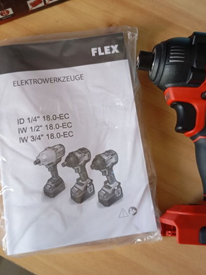 Παλμικό Κατσαβίδι Flex ID 1/4 18.0-EC 225Nm Καινούργιο, Μπαταρία 18 Volt