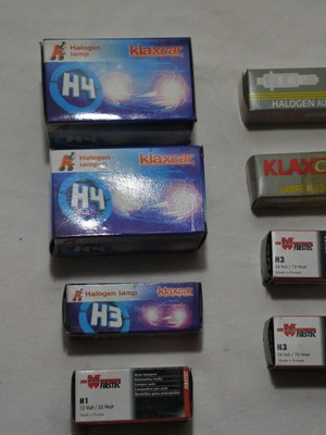 Λάμπες H1, H3, H4 καινούργιες, σετ 8 τεμαχίων