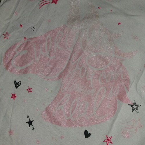 Zara children's blouse used, size 7 years, white pink
