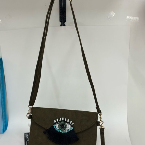 Velvet khaki bag new with tag Bag to Bag