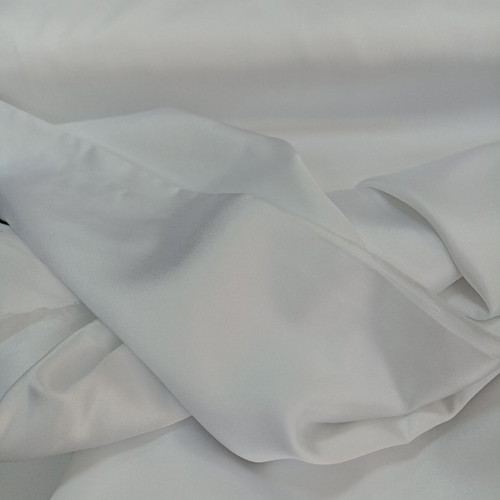 Italian satin fabric new, white, double-sided finish