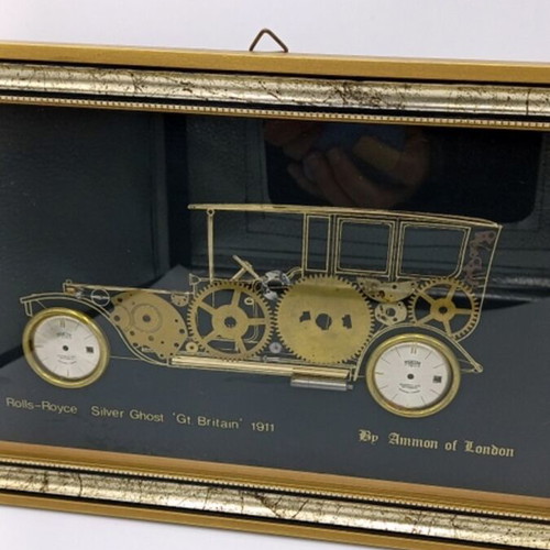 Vintage Rolls Royce Silver Ghost 1911 framed decoration used