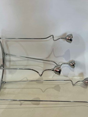 Metal ceiling light with small spotlights used, 74x34 cm
