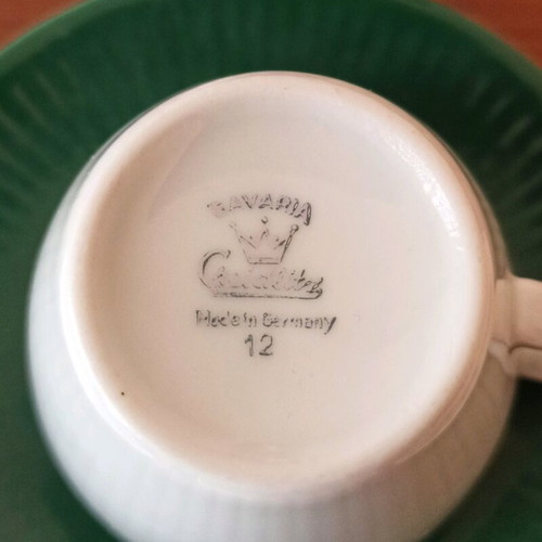Vintage porcelain coffee and dessert set Seltmann Weiden Bavaria used
