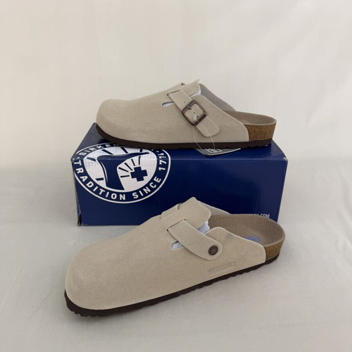 Birkenstock slippers, beige and black, sizes 42-45
