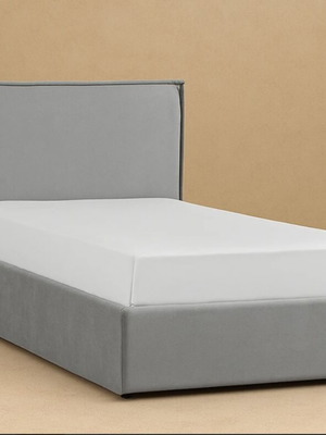 Kifisos light grey bed 120x200 cm with Novel orthopedic mattress
