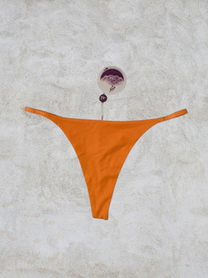 Luna salmon-apricot string thong, large, unworn