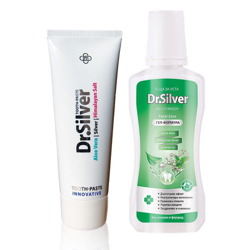 Dr. Silver Innovative Toothpaste 75 ml and Mouthwash 250 ml new