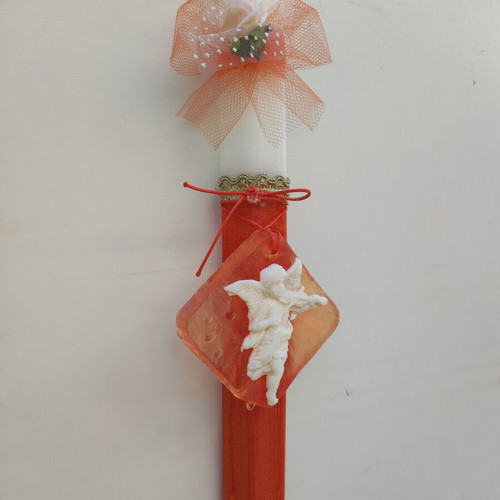 Two-tone candle with scented soap and angel new