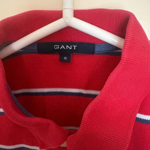 GANT men's short-sleeve polo shirt like new, size S, red