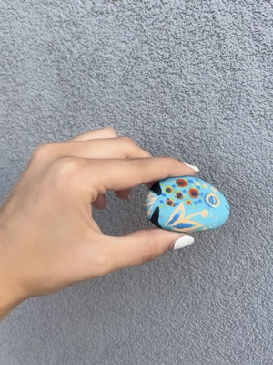 Handmade stone fish new